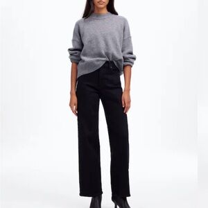 Madewell Black Perfect Vintage Wide-Leg Jean